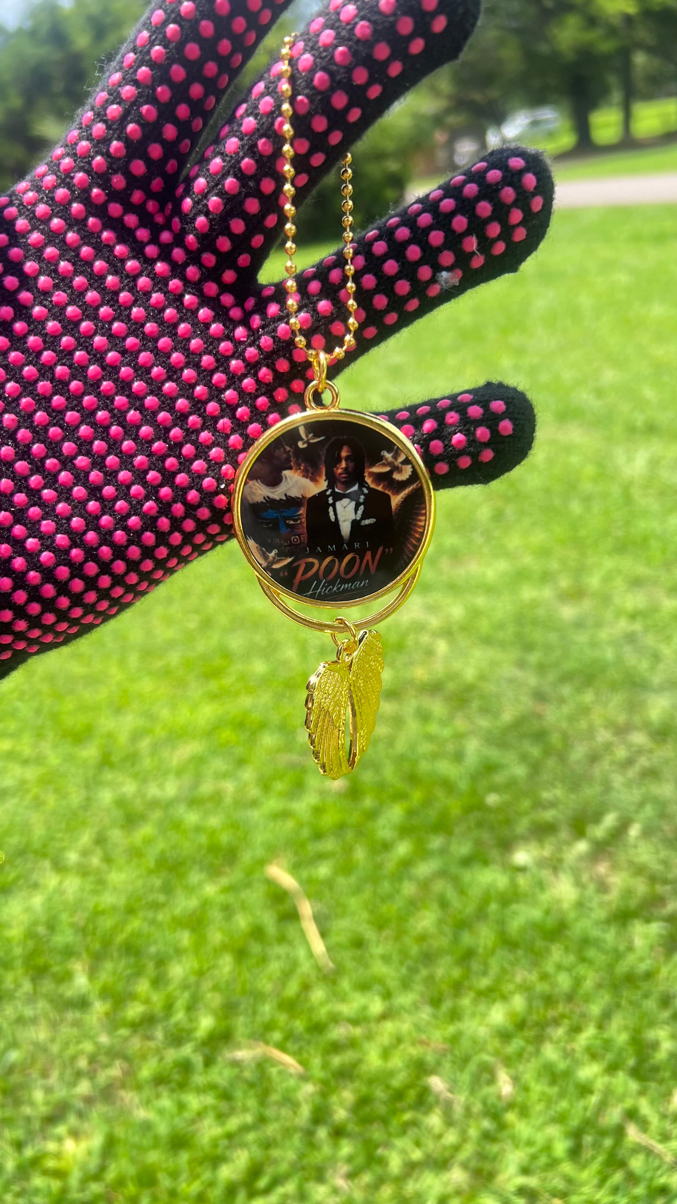 Memorial Review Mirror Charm