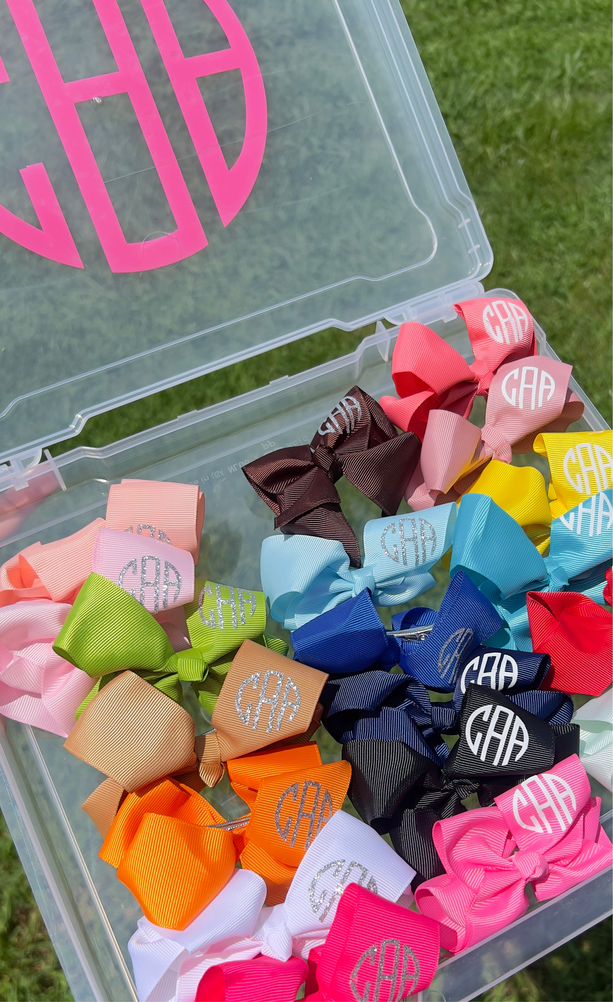 Monogram Hair Bows