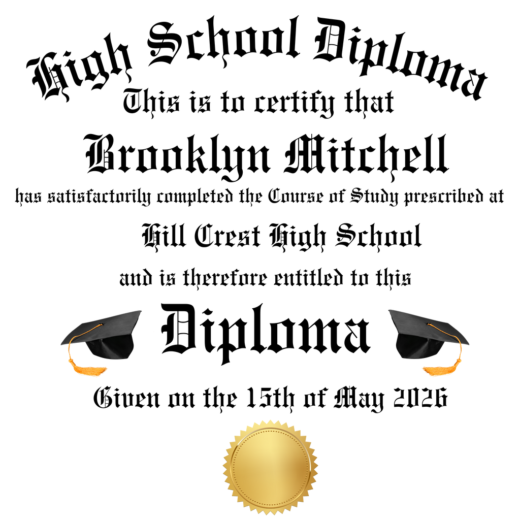 Diploma Pillow Template