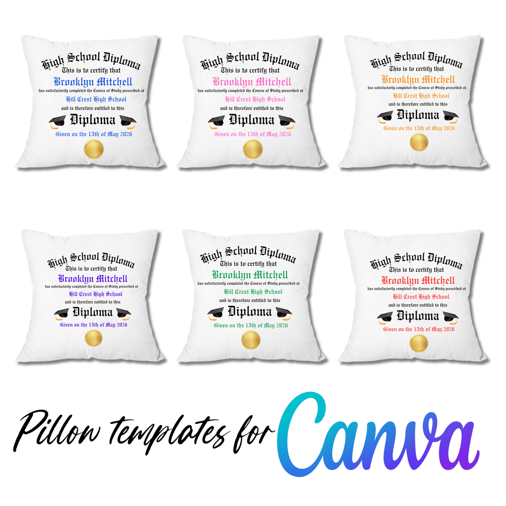 Diploma Pillow Template