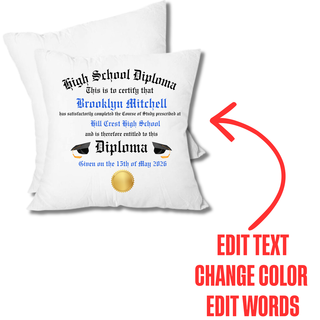 Diploma Pillow Template