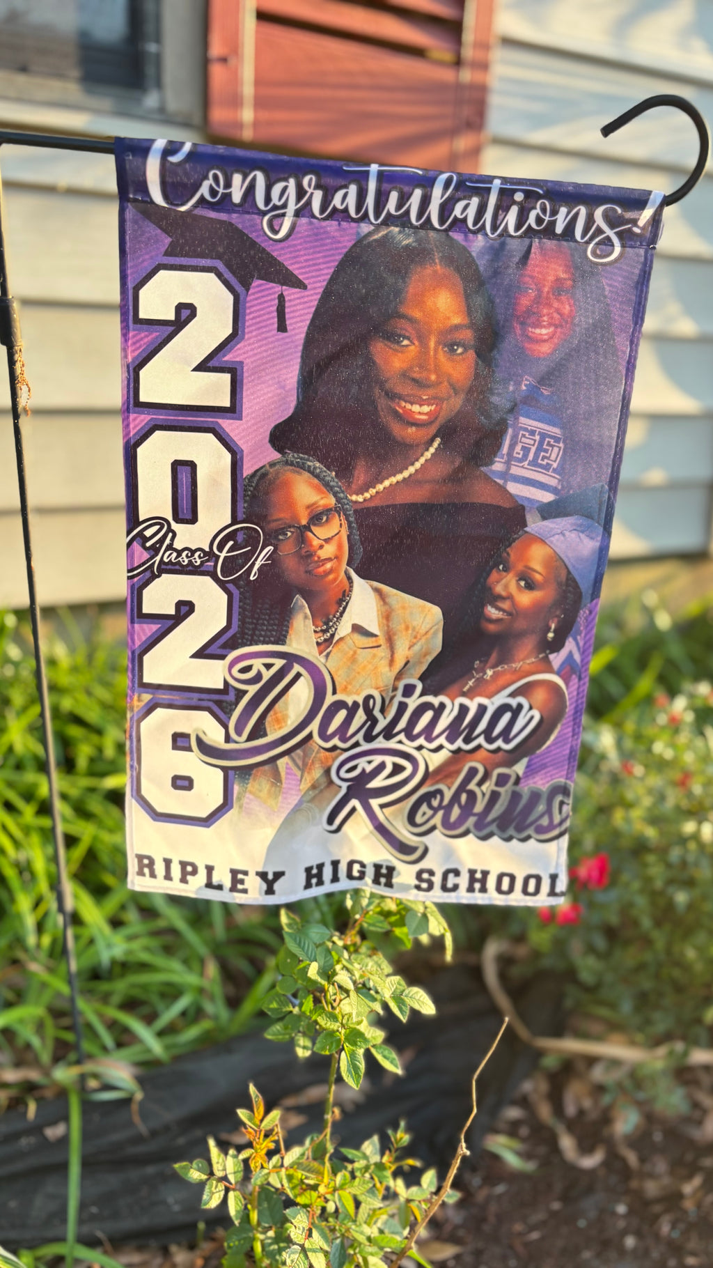 Graduation Garden Flag