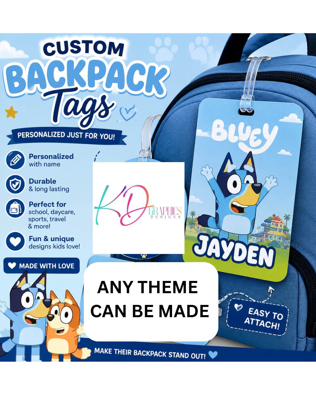 Back Pack Tag