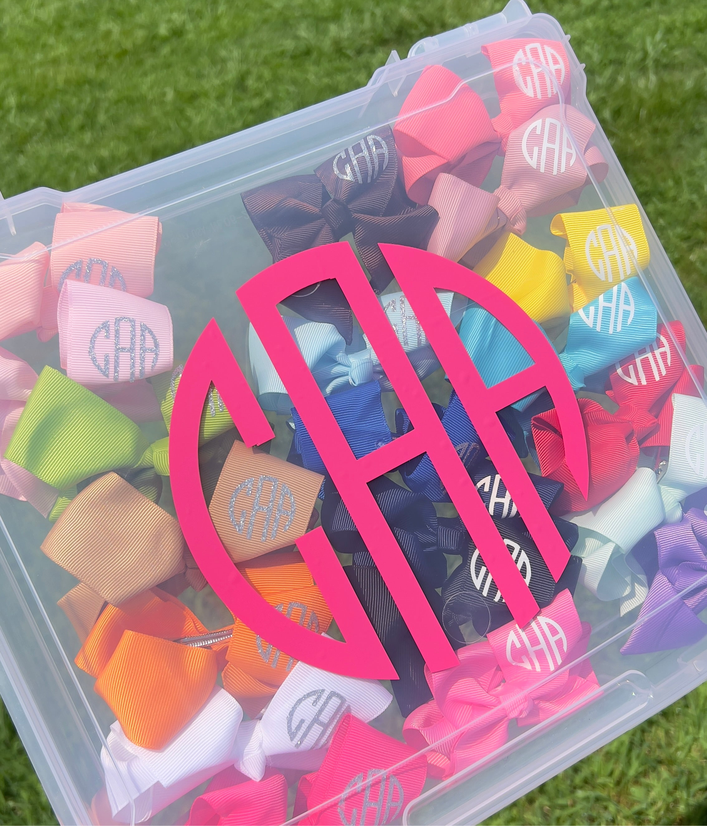 Monogram Hair Bows