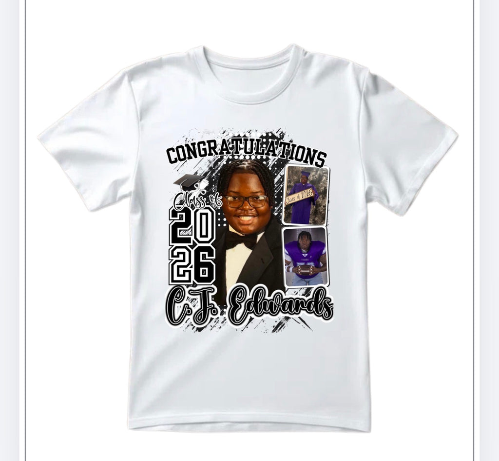 Graduation Center Print T-shirt