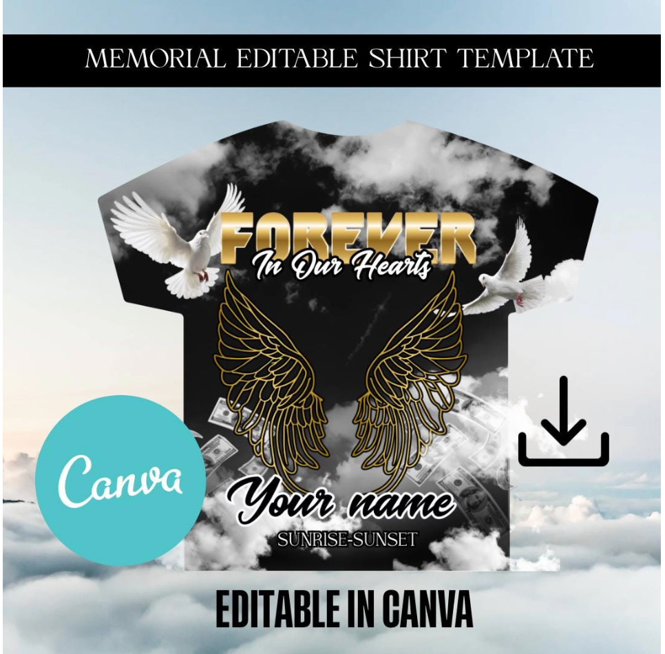 3D Memorial T-Shirt Design