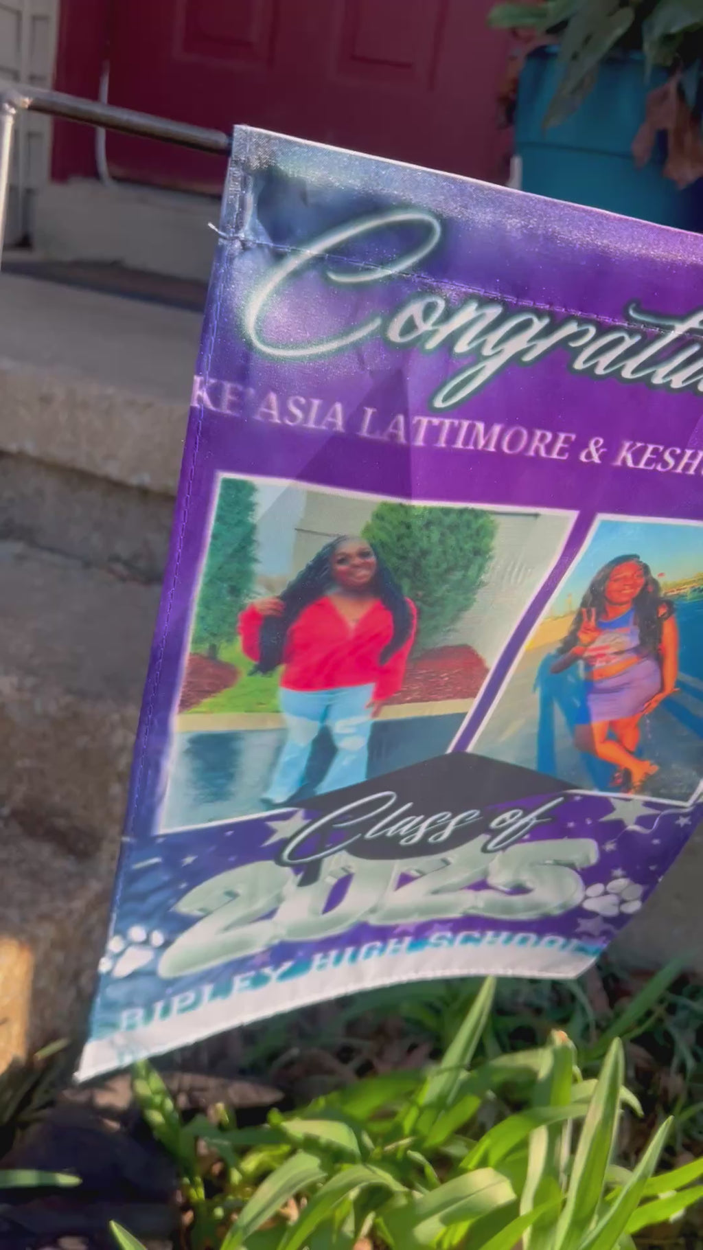 Graduation Garden Flag