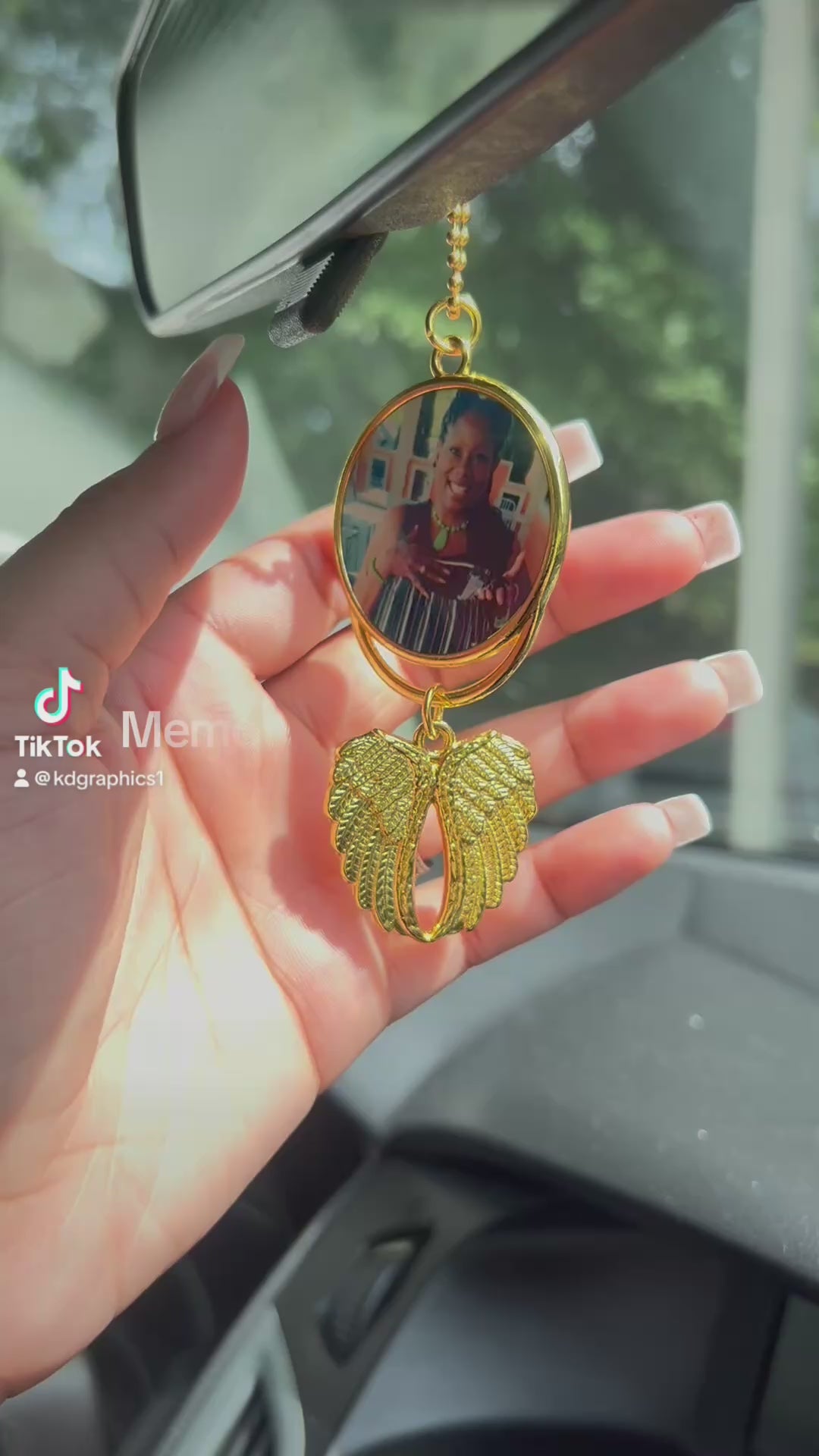 Memorial Review Mirror Charm
